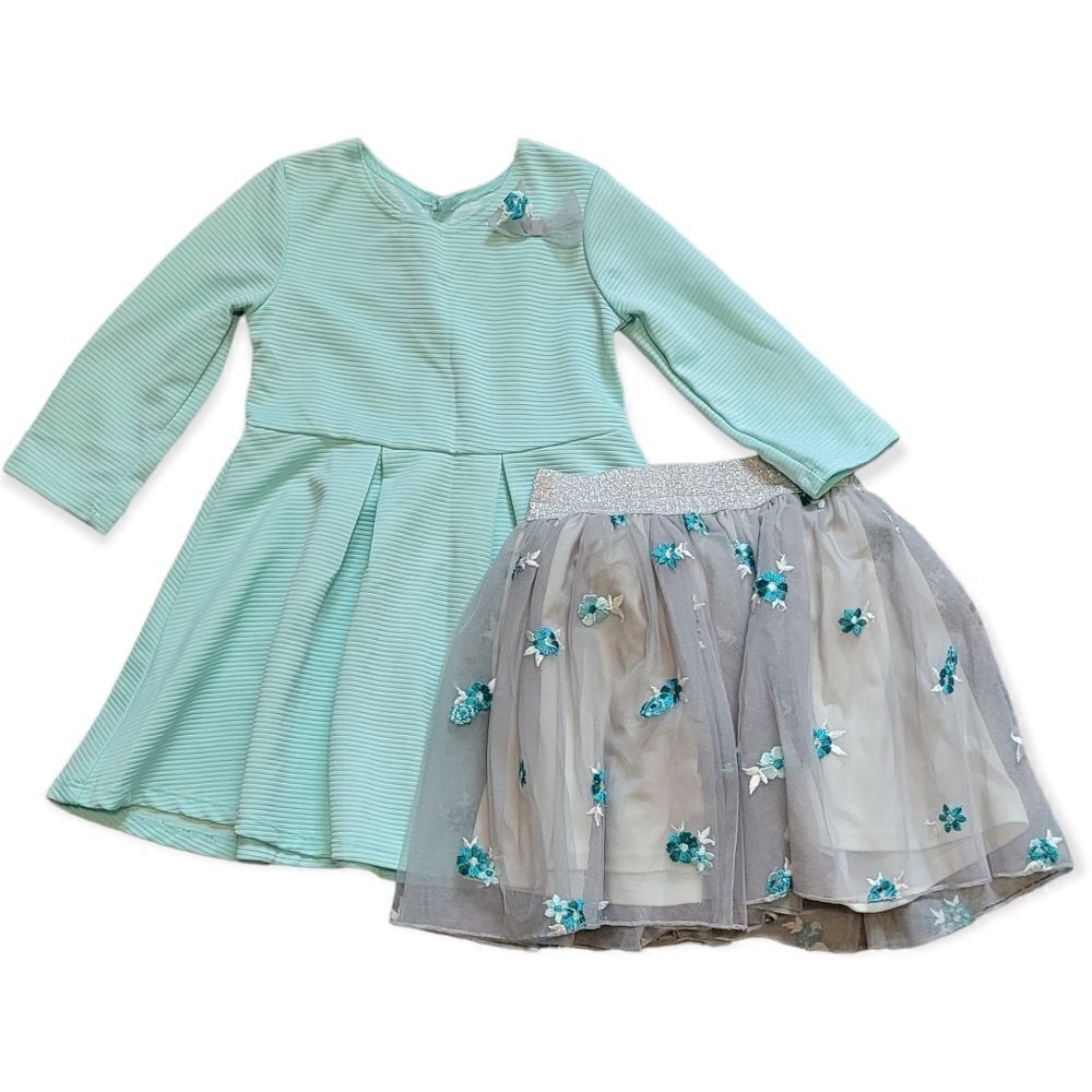 Teal dress with matching tutu